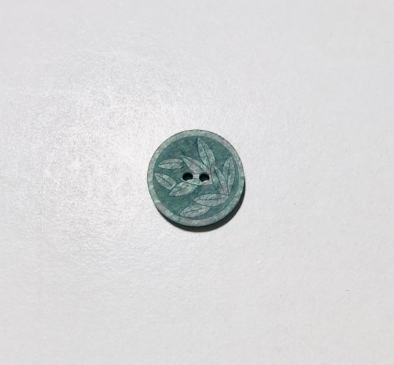 none - Bamboo Leaves Plastic Button 23mm/ 15/16" - Dill Buttons Brand (2 Colors to Choose From)