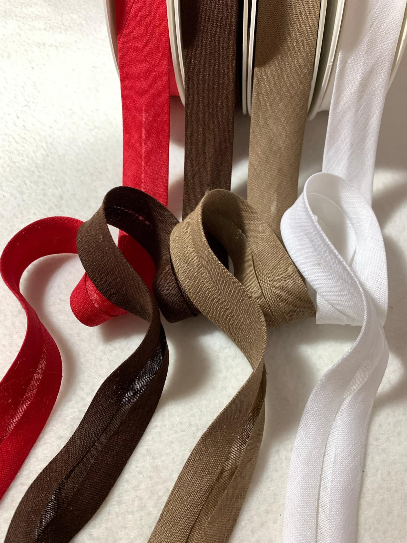 100% Linen Bias Tape Trim Made in France 1-1/8