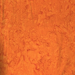 Tangerine Orange Shadows - Banyan Batik Tone on Tone 100% Cotton Fabric