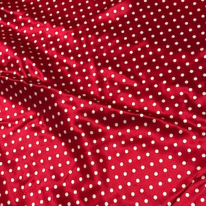 Red and White Polka Dots - Silk Charmeuse