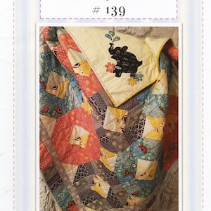 Peek A Boo Dickhäuter - Quilt Muster von Quilt Doodle Designs