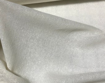 NATURAL WHITE Raw Silk Gauze NOIL Fabric