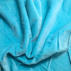 Hand Dyed Cotton VELVETEEN Fabric AQUAMARINE 54&quot; Wide