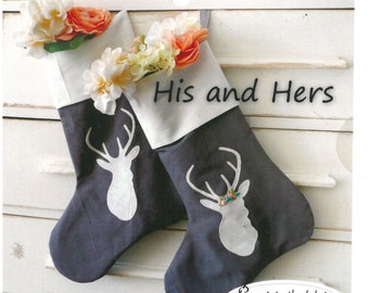 His and Hers Stocking Pattern - Sewn Into the Fabric...Pieces of our Lives