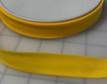 YELLOW Poly Cotton Single Fold Bias Tape Made in France 3/4"
