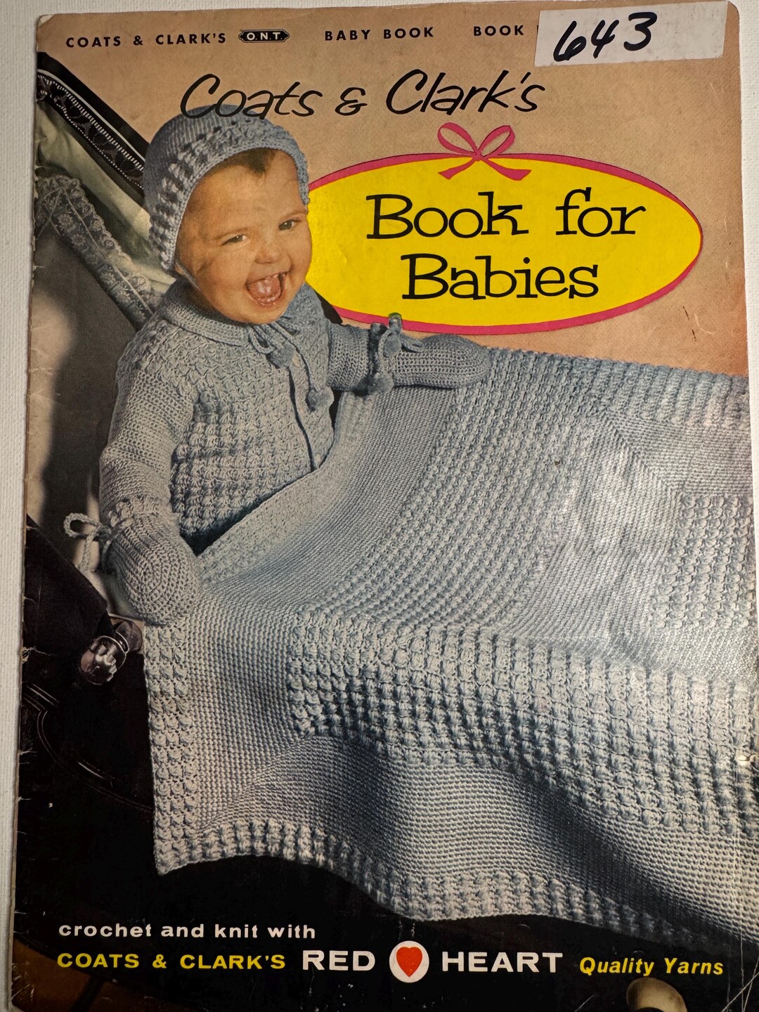 Coats & Clark's Book for Babies Crochet and Knit Patterns 1956 Vintage ...
