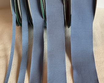 French Blue 100% Rayon Petersham Ribbon (5 Widths to choose from)