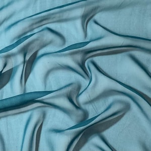 Teal Green  - 8mm Silk Chiffon Fabric