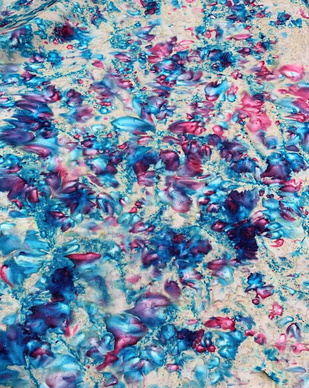 Blue Pink Ink Blot - Color Me Banyan - Banyan Batiks Studio for ...
