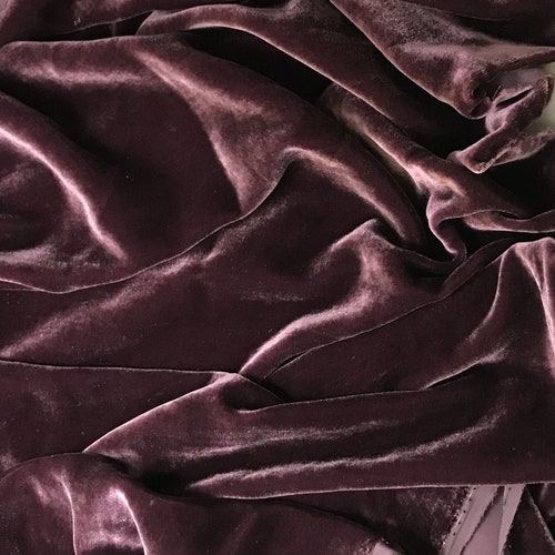 PLUM WINE Silk Velvet Fabric - Etsy