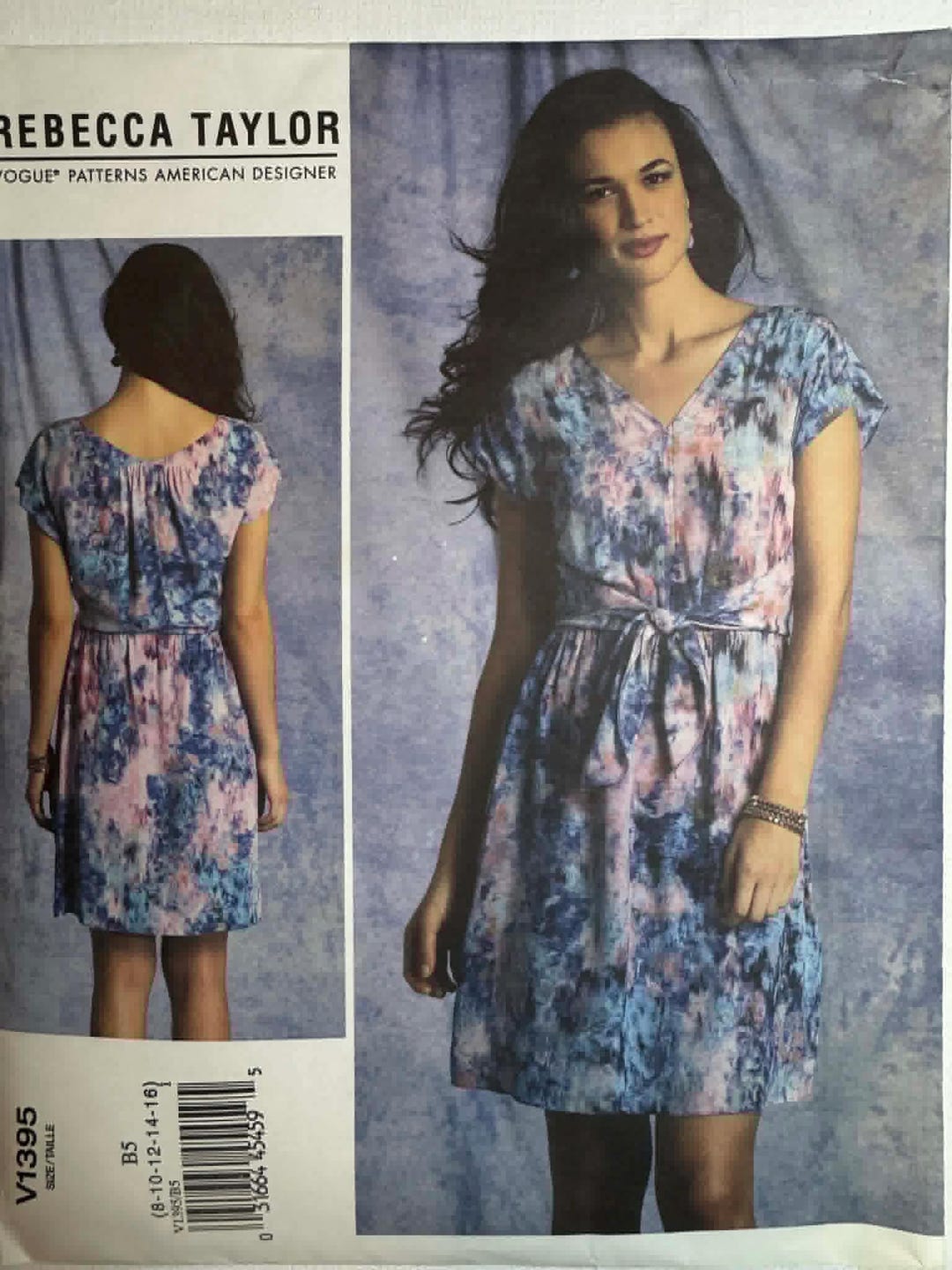 Over Dress Pattern 2014 Vogue by Rebecca Taylor Pull Over Dress. Pattern # V1395 Size: 8 ...