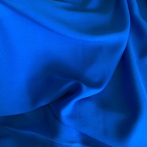 Royal Blue - 16mm Sandwashed Silk Crepe de Chine Fabric