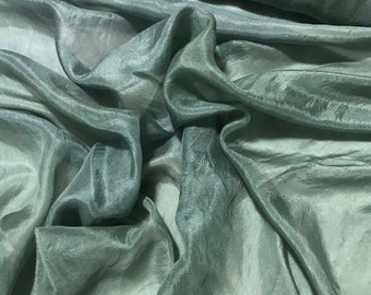 Hand Dyed SAGE GREEN China Silk HABOTAI Fabric