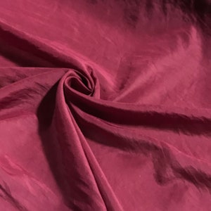 Hand Dyed Cranberry Red - Silk/Cotton Voile Fabric