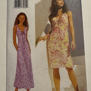 Vintage 2001 Butterick 3126 Misses&#39;/Misses&#39; Petites dress with Length Variations Y2K Sewing Pattern Size 6 8 10 Uncut FF