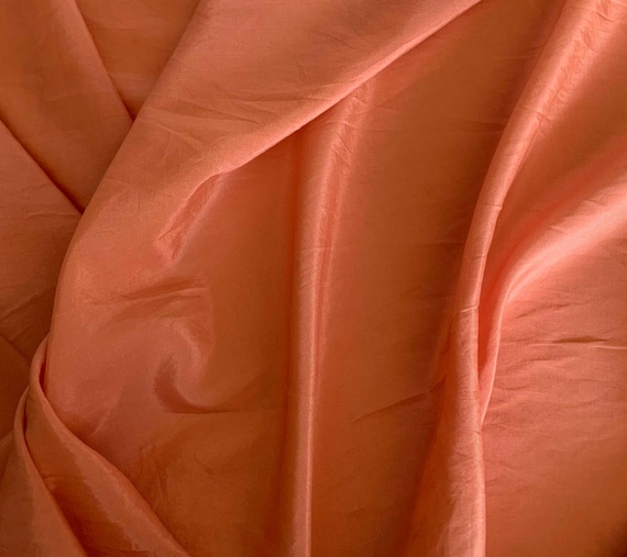 peach habotai fabric - Peach Orange - Silk/Cotton Habotai Fabric