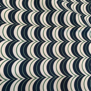 Navy & White Waves - Tidy Curlers Curiosities - by Art Gallery 100% Cotton Fabric