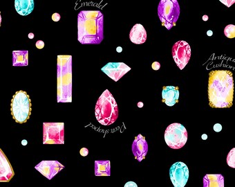 Jewels - Jewels & Perfume- Cosmo Japan Cotton Sheeting Fabric