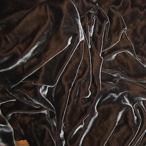 IRIDESCENT GOLDEN GRAY Silk Velvet Fabric
