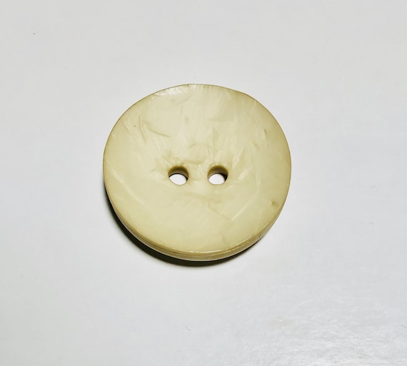 ivory none - Large Round Ivory Polyamid Plastic Button - 45mm /1 3/4 inch - Dill Buttons
