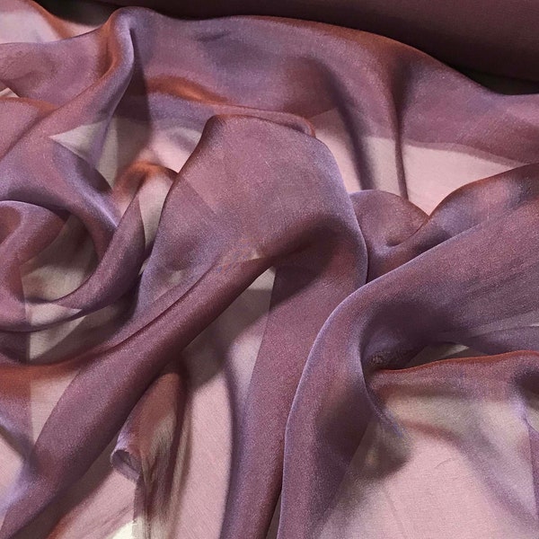 Iridescent Gold Spun Silk Fabric main image 0