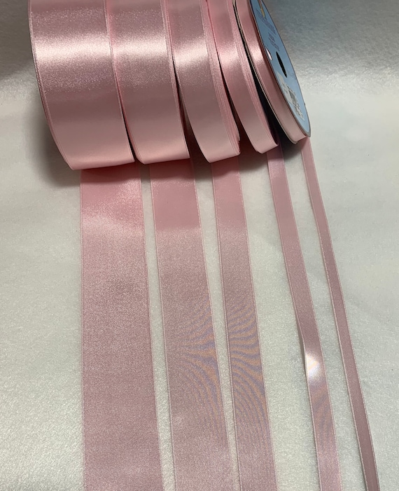 pink none - Baby Pink Double Sided Satin Ribbon - Made in France (7 Widths to choose from)
