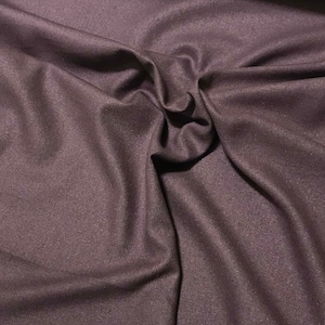 DUSTY PLUM Raw Silk NOIL Fabric