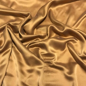 Copper - Sandwashed Silk Charmeuse Fabric