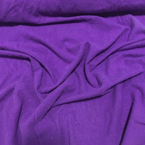 PURPLE Hand Dyed Raw Silk NOIL Fabric