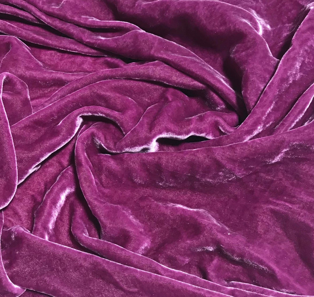 Buy BOYSENBERRY PURPLE Hand Dyed Silk Velvet Fabric Online