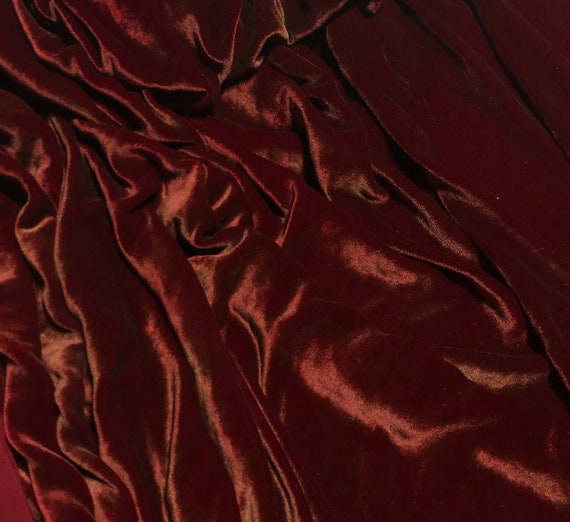 Red Silk Velvet Fabric