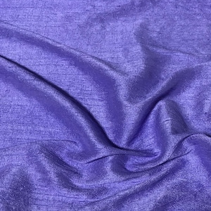 Hand Dyed Iris Purple - Silk Dupioni Fabric