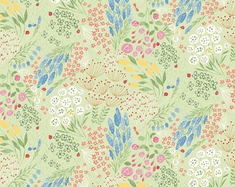 Watercolor Florets - Cosmo Cotton Broadcloth Fabric