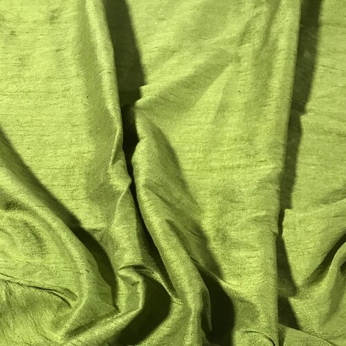 Golden Pear Green Silk Dupioni Fabric - Etsy