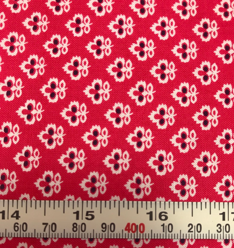 Joyful Flower Red Andover Fabrics Cotton Quilting Fabric | Etsy