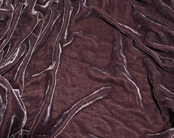 IRIDESCENT DEEP RED Silk Velvet Fabric