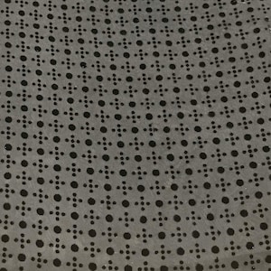 Black LITTLE DOTS Burnout Silk Velvet Fabric