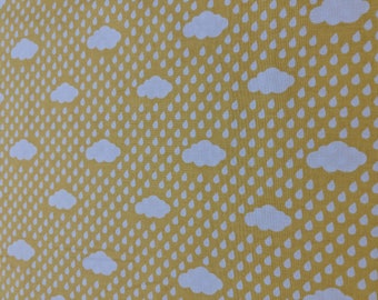 Yellow Bloom Rain Clouds - Riley Blake Cotton Fabric