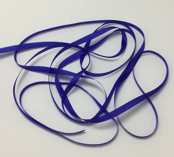 cobalt none - YLI #99 Pure Silk Embroidery Ribbon Cobalt Blue 4mm 1/8" wide Japan -3 yards-