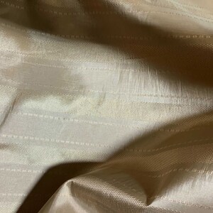 Gold Stripe - Faux Silk Taffeta Fabric