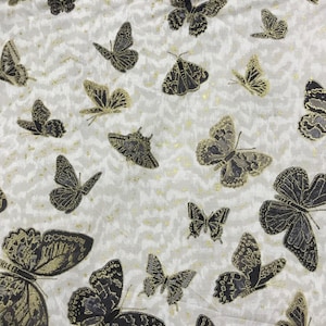 Fantasia - Light Gray Butterfly Ombre - Northcott Cotton Fabric