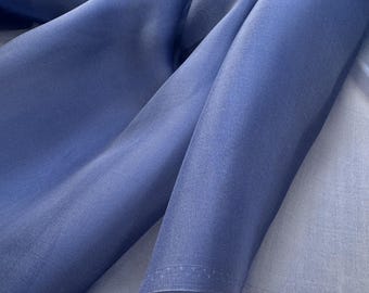 Deep Blue - 100% Silk Organza Fabric
