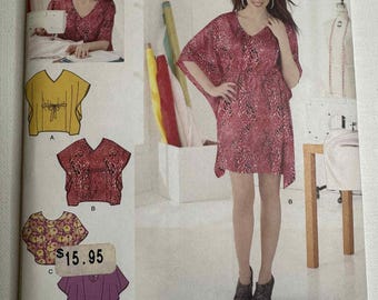 2012 Simplicity Boho Mini Dress or Tunic Top. Pattern # 1757A Size: 6-18