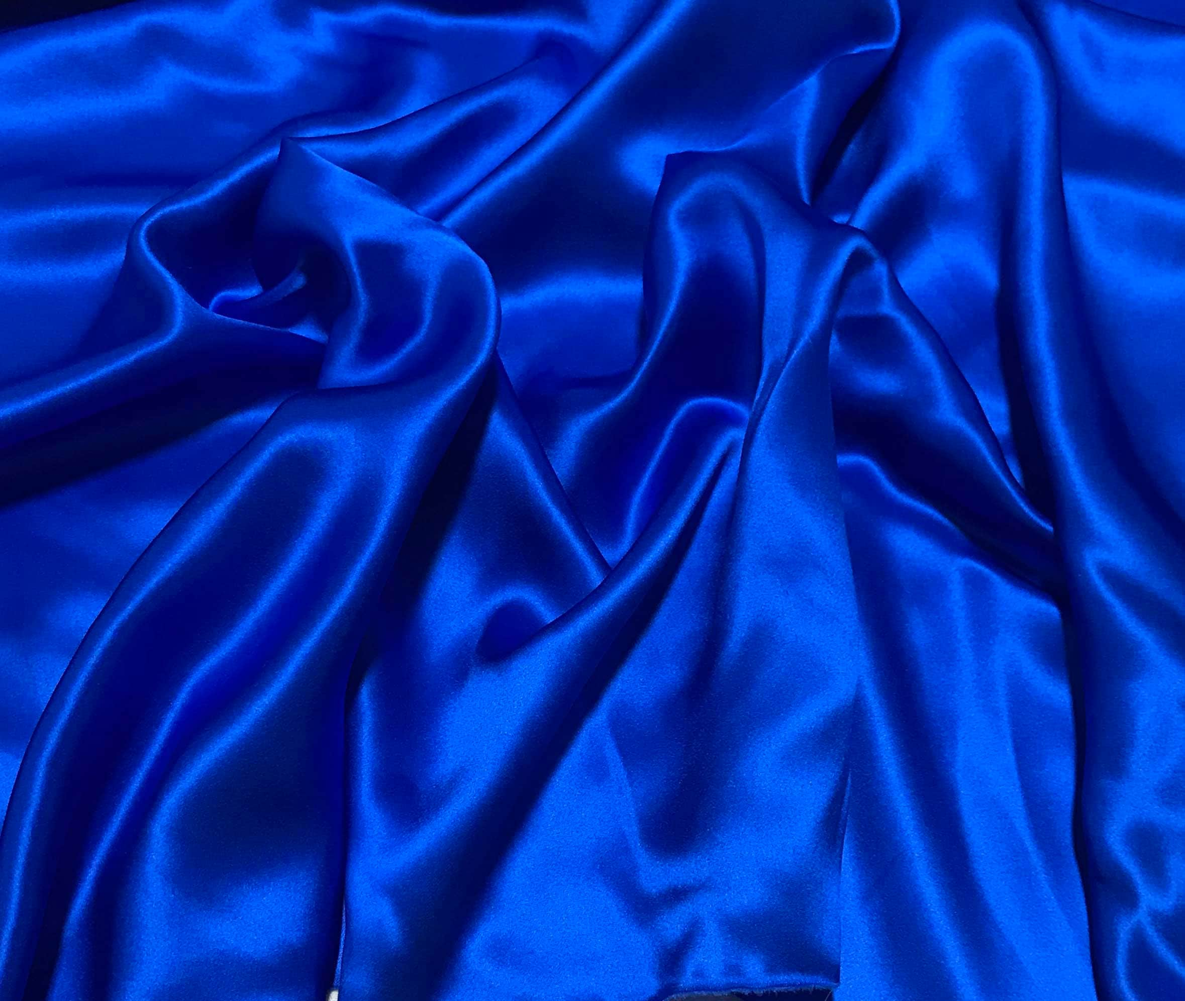 Royal Blue Silk Charmeuse Fabric -  Canada