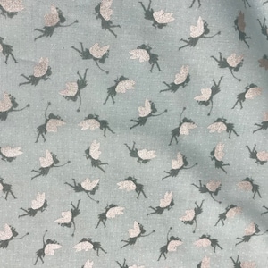 Small Things Mystical Metallic Fairies Blue - Lewis & Irene Cotton Fabric