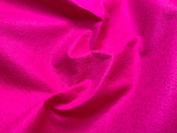 fuchsia wool fabric - Fuchsia Pink - Wool /Rayon Blend Felt Fabric