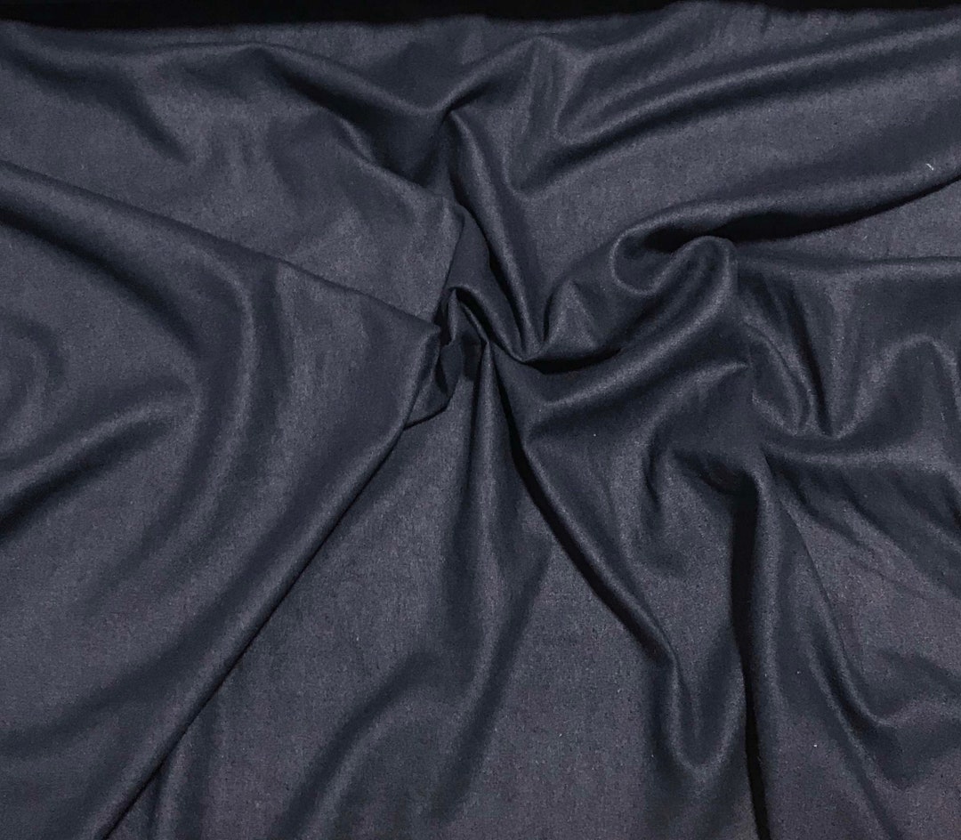 NAVY BLUE Raw Silk NOIL Fabric - Etsy