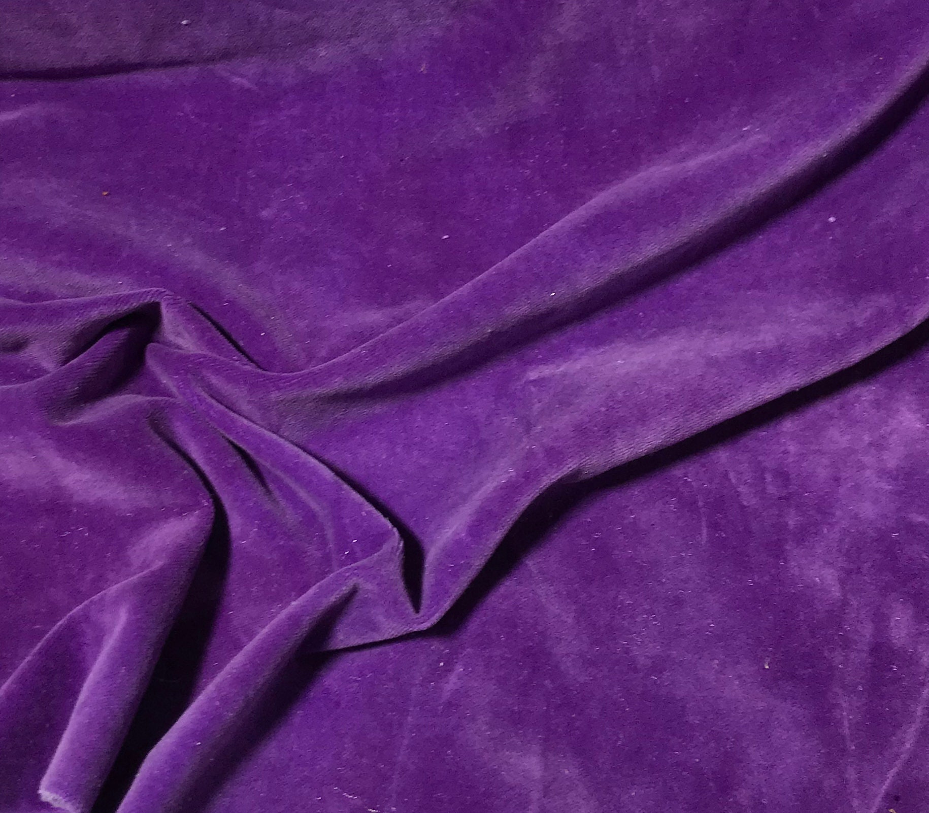 Hand Dyed Purple Cotton Velveteen Fabric Etsy