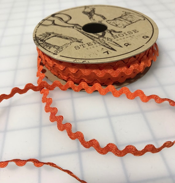 orange none - Orange Ric Rac Trim made in France 3/8" wide x 3 yards