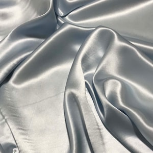 Light Blue - Silk Charmeuse Fabric